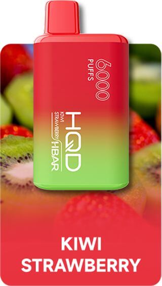 Kiwi Strawberry - HQD HBar 6000 Puffs